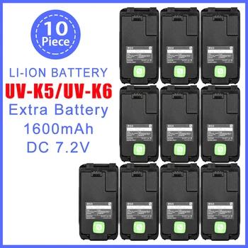 10 бр. Преносима радиостанция UV-K5 UV-K6 Батерия Quansheng Оригинален BPK5 DC 7,2 1600 mah Литиево-йонна Батерия, Акумулаторни Батерии, UVK5 UVK6