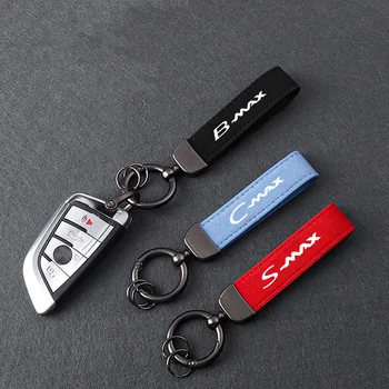 1бр Кожена Икона за Полагане на Автомобила Висулка 4s Магазин за Подаръци Авто ключодържател за Ford Cmax C-max Smax S-max BMAX Автомобилни Аксесоари