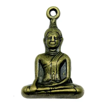 4шт 35x23 мм Античен Златен цвят Античен Посеребренный Античен Бронз Висулка Буда Статуя на Буда Шарм