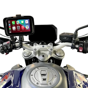 5-инчов безжичен сензорен екран CarPlay Wireless Android Auto за мотоциклет