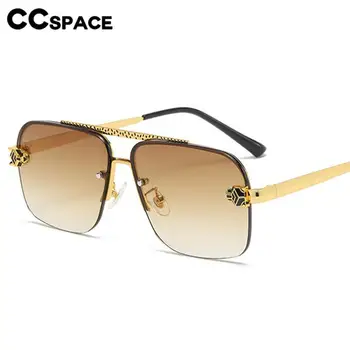 56659 Мъже, луксозен марка, дизайнерски слънчеви очила без рамки, Модни пилотни очила за каране наклон цвят със защита от ултравиолетови лъчи