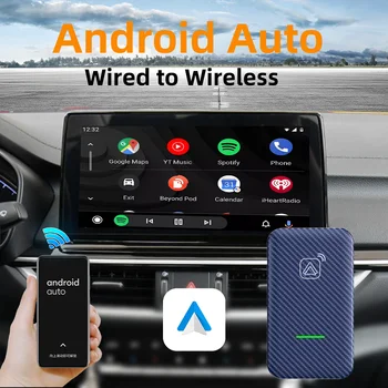 Android Автоматично конвертиране на кабелна безжичен адаптер За кола Smart Ai Box Dongle Щепсела и да играе BT5.2 Wi-Fi интернет е Свързан онлайн Щепсела и да играе.