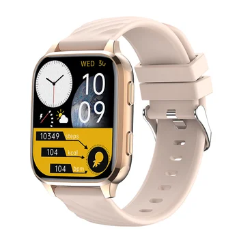 FW12 Смарт часовници Дамски модни 1,85 инчов Голям екран на Bluetooth Предизвикателство AI Глас Мъжете Дама Спорт Фитнес Тракер Монитор здраве