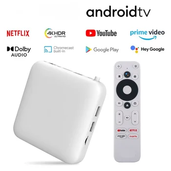 KM2 Android TV Box Amlogic S905X2 Google Certified Netflix 4K Безжичен USB3.0 LAN 5G WiFi Dolby Atmos Аудио Midea Плейър TV BOX
