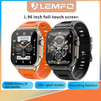 LEMFO Смарт Часовници Мъжки Дамски Спортни IP68 Водоустойчив 2,0 Инча, 600 ма с по-Голяма Батерия Smartwatch 2023 Bluetooth Покана на Местната Музика