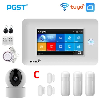 PGST PG106 WiFi за GSM Аларма IP камера следи бебето Камера за домашни любимци, Система за сигурност Крадец аларма, Sasha APP Control