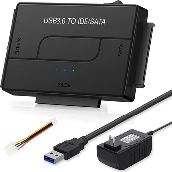 Адаптер USB 3.0 SATA IDE твърд диск, Конвертор за твърд диск 2,5 