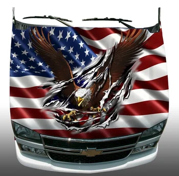 Американският флаг, който да се вее орел, разрывающий качулка, амбалажна хартия, винил стикер с изображение