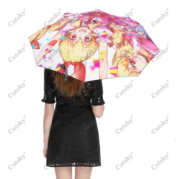 Аниме - Айкацу! Чадър от дъжд, Дамски Автоматичен чадър, три сгъваем чадър от слънцето, Мъжки преносим чадър