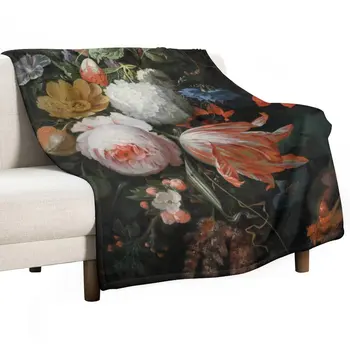 Букет цветя, Фланелен одеяла с цветни флорални принтом, Топло меко покривки за спални, Забавно, покривки за пътуване в самолет