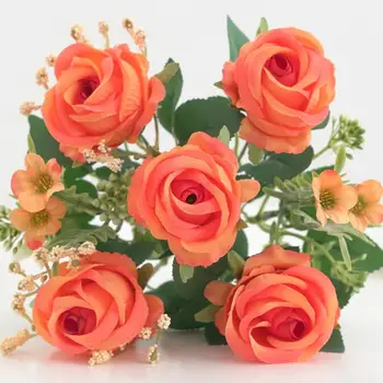 Висококачествени изкуствени цветя, реалистични изкуствени цветя, реалистична имитация на рози Венера, без нужда от поддръжка симулира за сватба