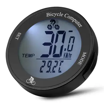 Водоустойчив велосипеден километража, Безжичен велосипеден компютър, Многофункционален LCD екран, Велосипеди скоростомер, измерване на скоростта на планински велосипеди