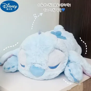 Голям Плюшен кукла Disney ' s Lilo & Stitch със затворени очи, Спящата на корема, играчки на диванной възглавница, подарък за рожден Ден за момиче