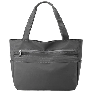 Дамски чанти за пазаруване, по-голямата голям однотонная чанта през рамо, найлонова чанта на едно рамо, водоустойчив за работа, пътуване, училище