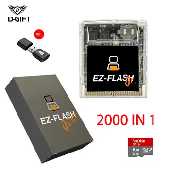 Детска лента EZ FLASH Junior 2000 В 1 за игри конзоли GB, GBC EZJ EZ-FLASH поддръжка часа в реално време, 32 GB Micro SD карта