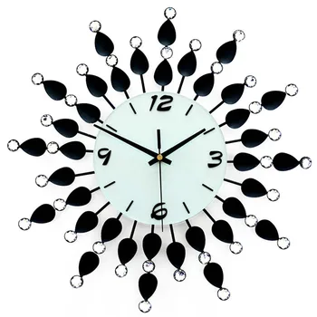 Европейски стил стенни часовници Tieyi творчески часовници за всекидневна модерна проста спалня тъпо кварцов стенен часовник 67X67 см
