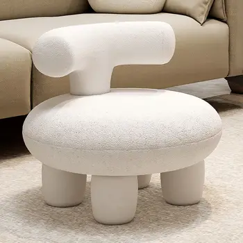 Единична Случайни Малък Разтегателен диван-стол от овче Кадифе, Стол за измиване на обувки, Столче за минимализъм в Скандинавски стил, Диван-стол за дневна в Скандинавски стил