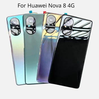 За Huawei Nova 8 4G Задния Капак на Отделението за батерията Задната Врата на Задния Капак на Отделението за батерията Nova 8 5G Резервни Части Обектива на Камерата