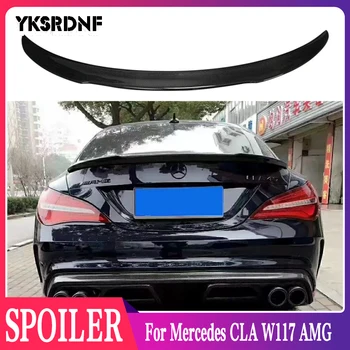 За Mercedes CLA W117 AMG Спойлер от въглеродни влакна FD Style CLA Class C117 Заден Спойлер от Въглеродни Влакна с Червена Линия на Задното Крило на Багажника 2013-UP