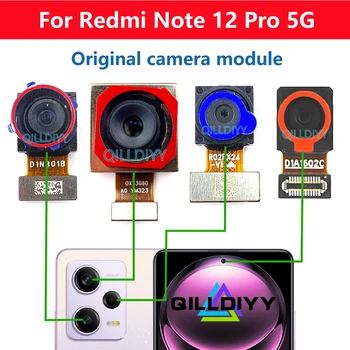 За Xiaomi Redmi Note 12 Pro 5G Note12pro Задната камера е Оригинална предна камера за Селфи Модул за камера за задно виждане Гъвкав кабел