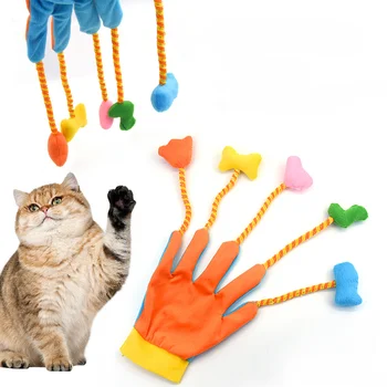 Играчки-закачки с котки, Креативни, забавни продукти за домашни любимци, Интерактивни плюшени играчки от пера, ръкавици, Котенца и големи котки Засилват усещанията