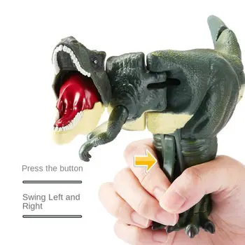 Модел тираннозавра Рекса, играчки, скручивающаяся и раскачивающаяся пружина, играчка за механично взаимодействие, Изследователски движение на главата и опашката на динозавъра