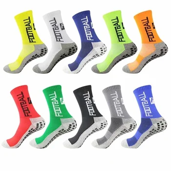 Мъжки футболни чорапи-модел Азбука 2023, Женски Дишащи Нови Чорапи, Спортни нескользящие силиконови футболни чорапи