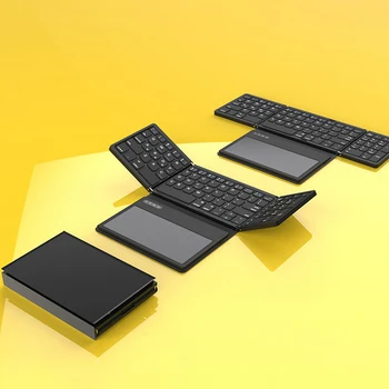 Новата портативна безжична Bluetooth клавиатура със сензорен панел, Мини-ультратонкая сгъваема клавиатура, мобилен телефон, таблет Samsung Huawei 2023