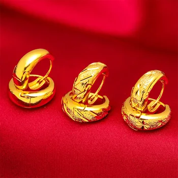 Обеци за майки на средна и в напреднала възраст, обеци от изкуствено злато, обеци от бяло злато, имитиращи позлатени обеци, които са изпратени на майката