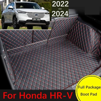Обичай Кожена подложка за багажника на автомобила Honda HR-V Vezel BG 2022 2023 2024 5-местен Непромокаема подложка за Килими, Аксесоари за Автомобили за Мръсотия