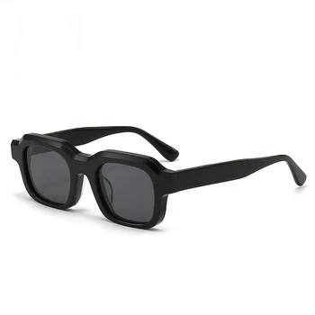 Рап мода дебели рамки ацетатных слънчеви очила Прогресивна тенденция Y2K градиентные цветни слънчеви очила в стил мозайка uv400 за жени и мъже, слънцезащитно стъкло