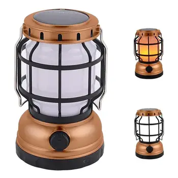 Слънчев лампа за къмпинг, зарядно за телефон, водоустойчив подвесная лампа, осветление от мед
