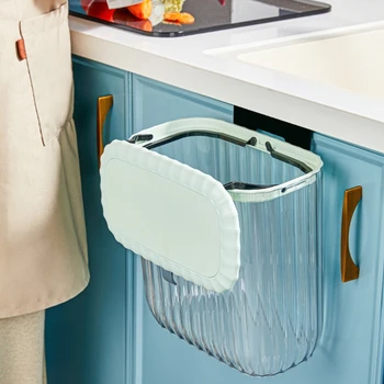 Стенен Кухненски кофа за боклук Кошчето за боклук с капак Компактен дизайн